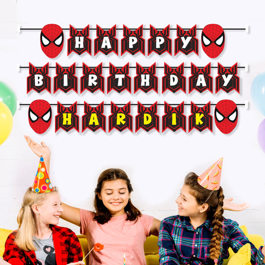 Spiderman Theme Personalized Bunting