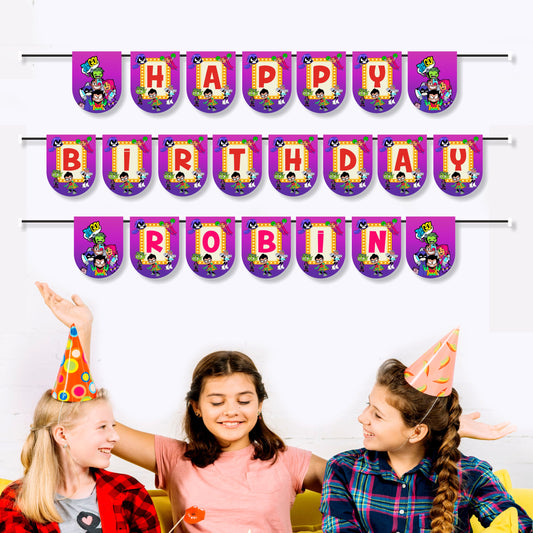 Teen Titans Theme Personalized Bunting