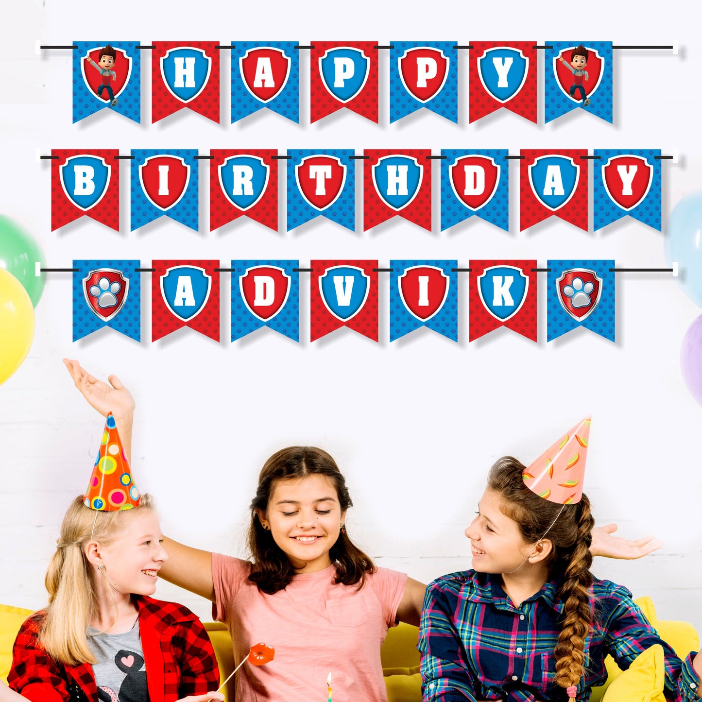 Paw Patrol Theme Personalized Bunting