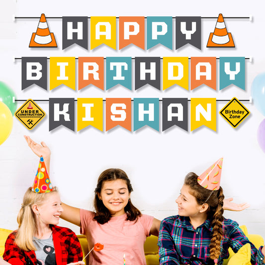 Construction Theme Personalized Bunting