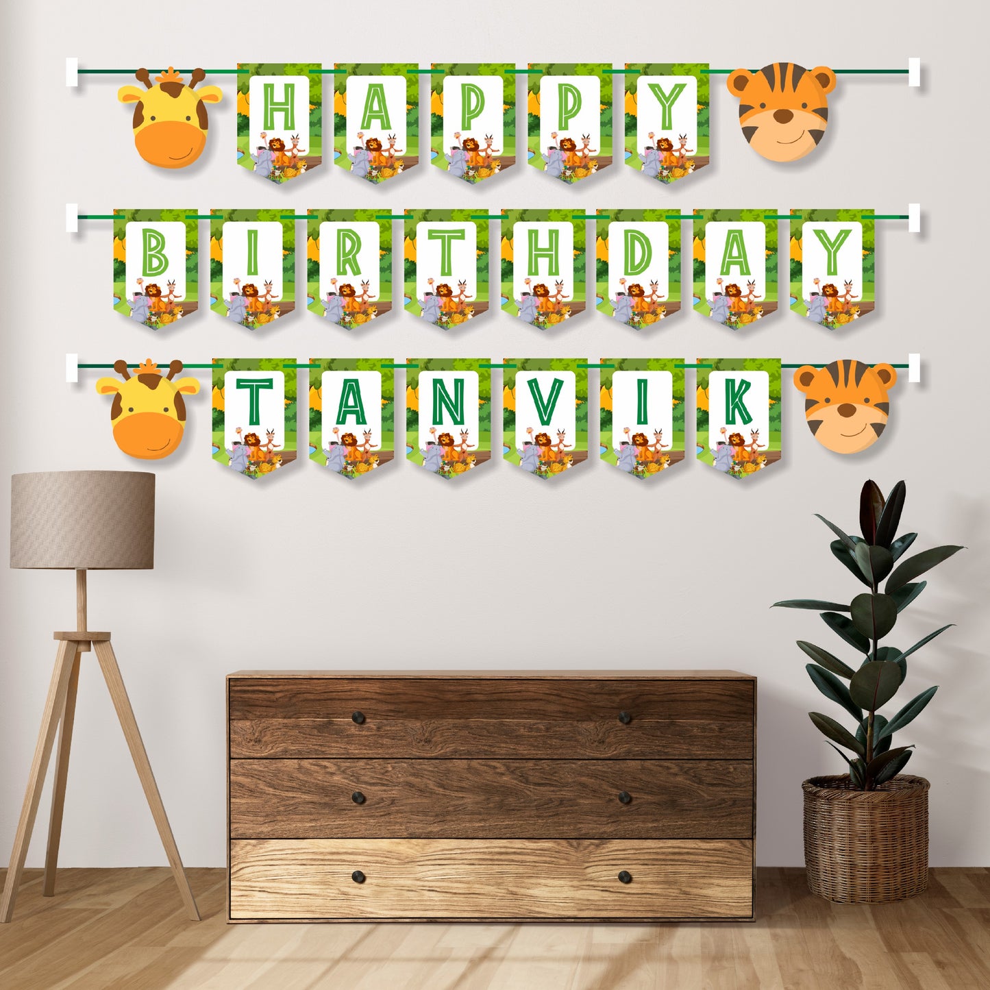 Jungle Theme Customized Bunting