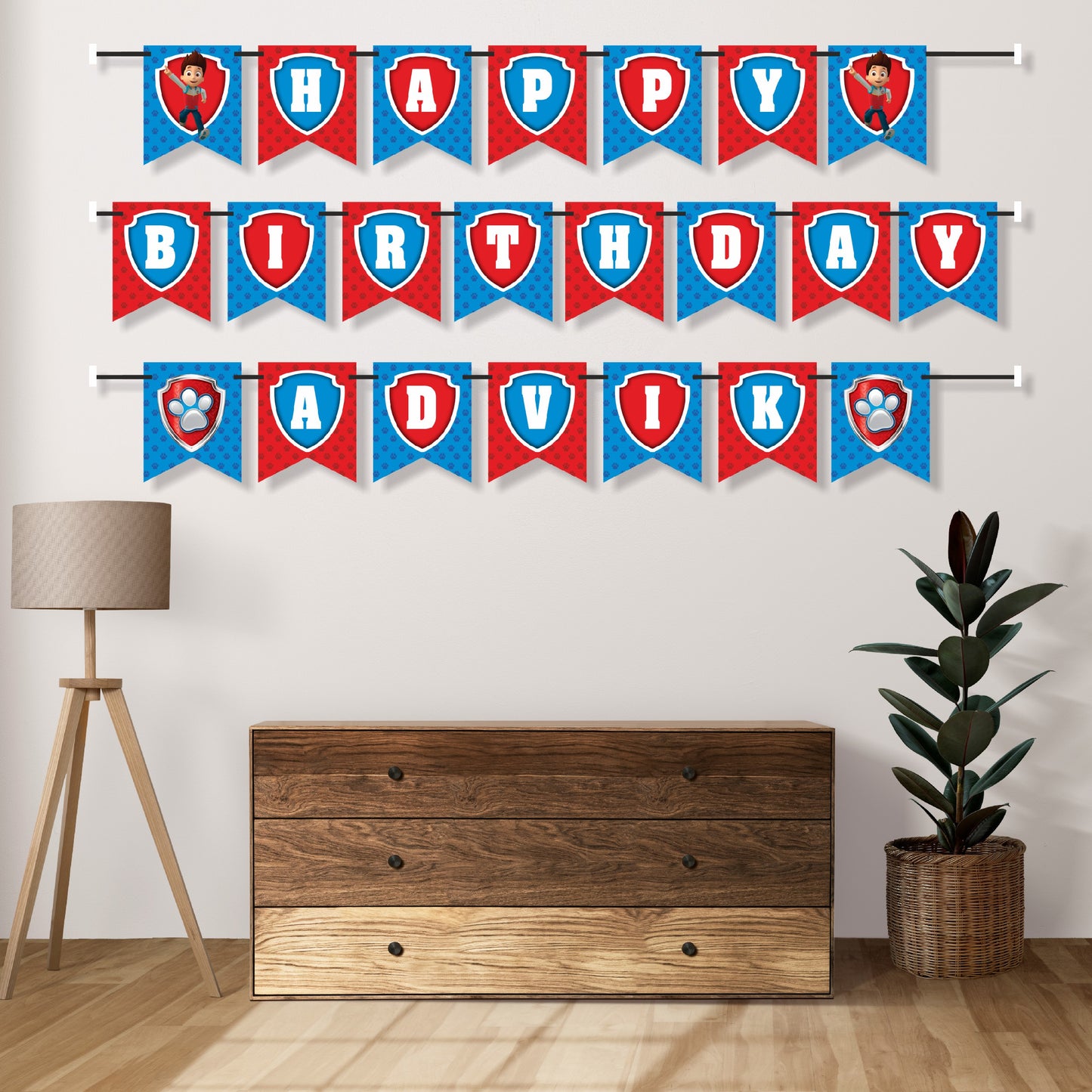 Paw Patrol Theme Personalized Bunting