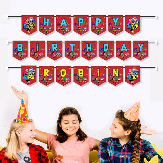 Teen Titans Theme Customized Bunting