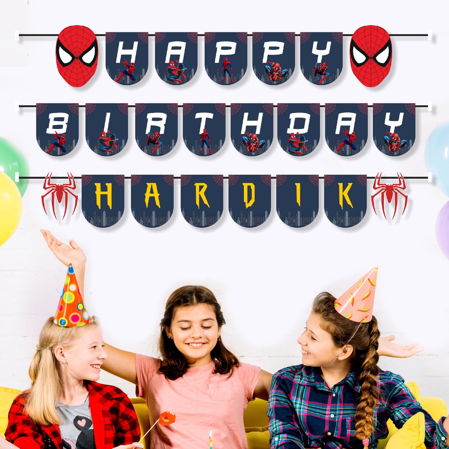 Spiderman Theme Customized Bunting