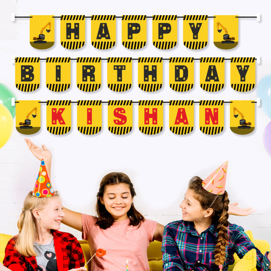 Construction Theme Customized Bunting