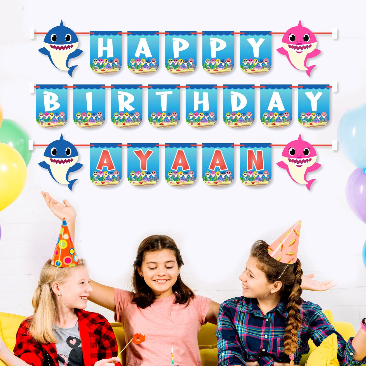 Baby Shark Theme Customized Bunting