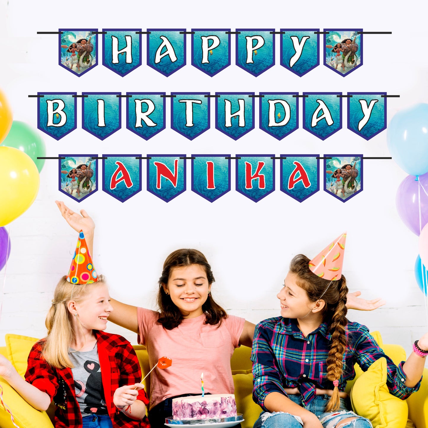 Moana Theme Personalized Bunting