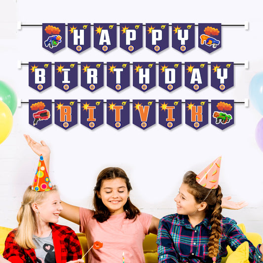 Nerf Gun Theme Customized Bunting
