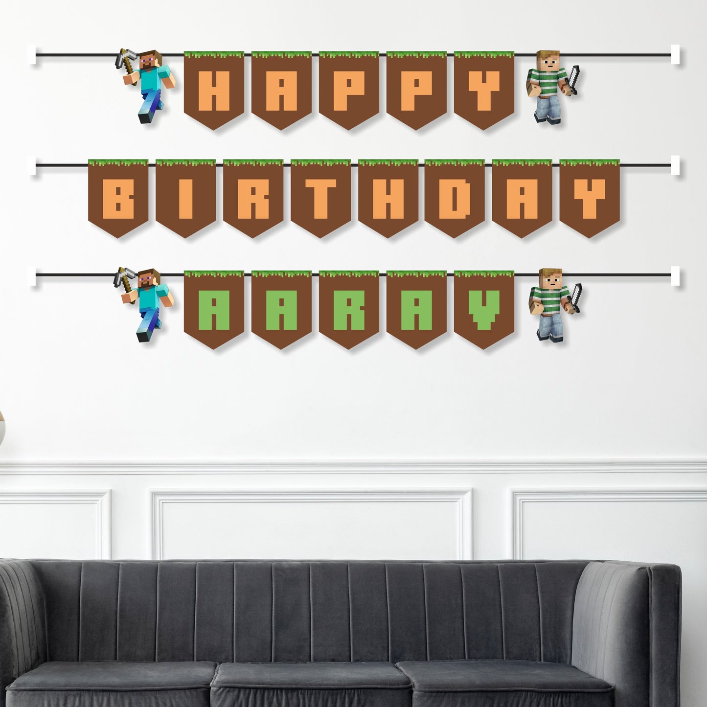 Minecraft Theme Bunting
