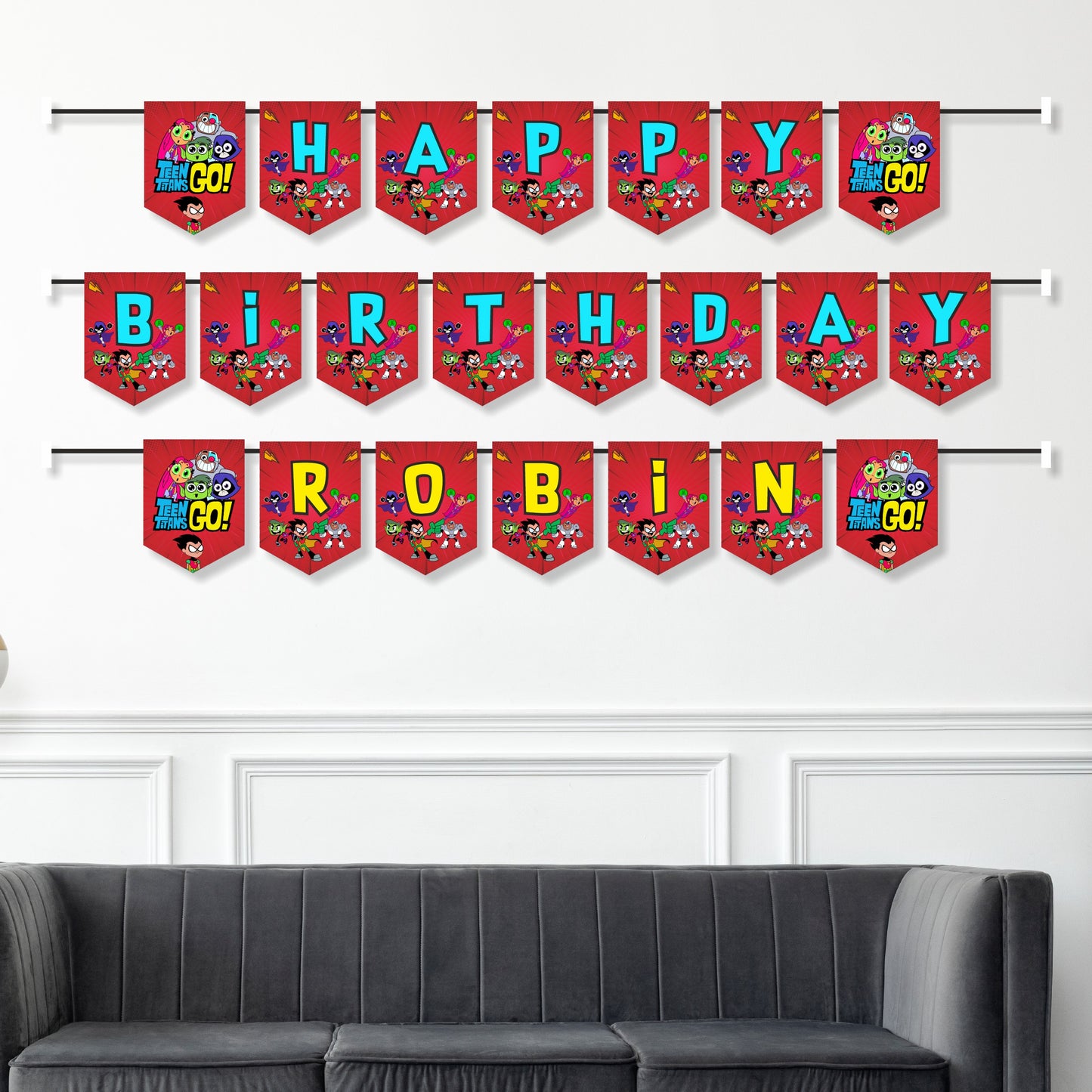 Teen Titans Theme Customized Bunting