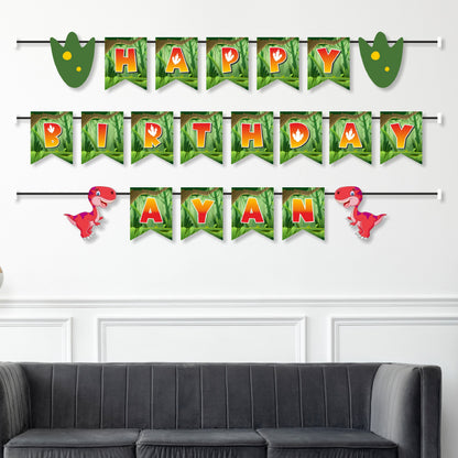 Dino Theme Personalized Bunting