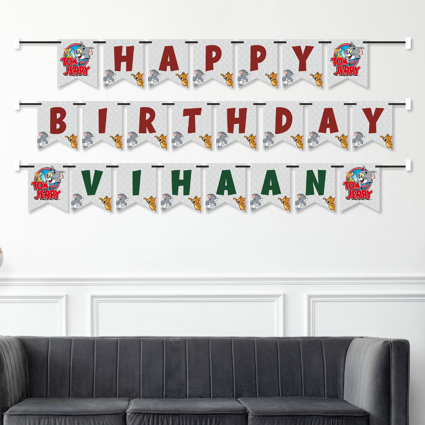 Tom & Jerry Theme Customized Bunting