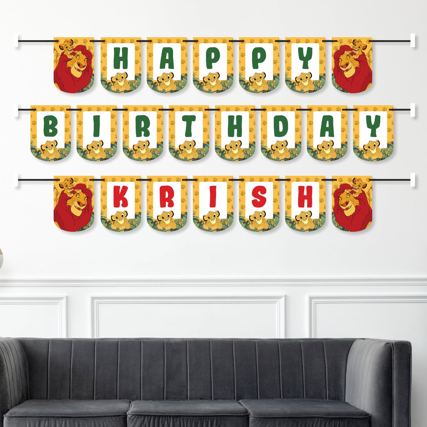 Lion King Theme Customized Bunting
