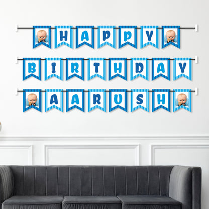 Boss Baby Theme Customized Bunting My Store