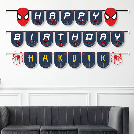 Spiderman Theme Customized Bunting