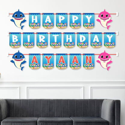 Baby Shark Theme Customized Bunting My Store