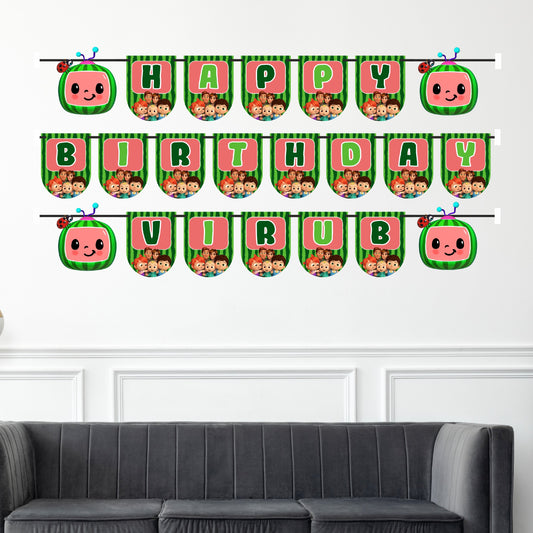 Cocomelon Theme Personalized Bunting