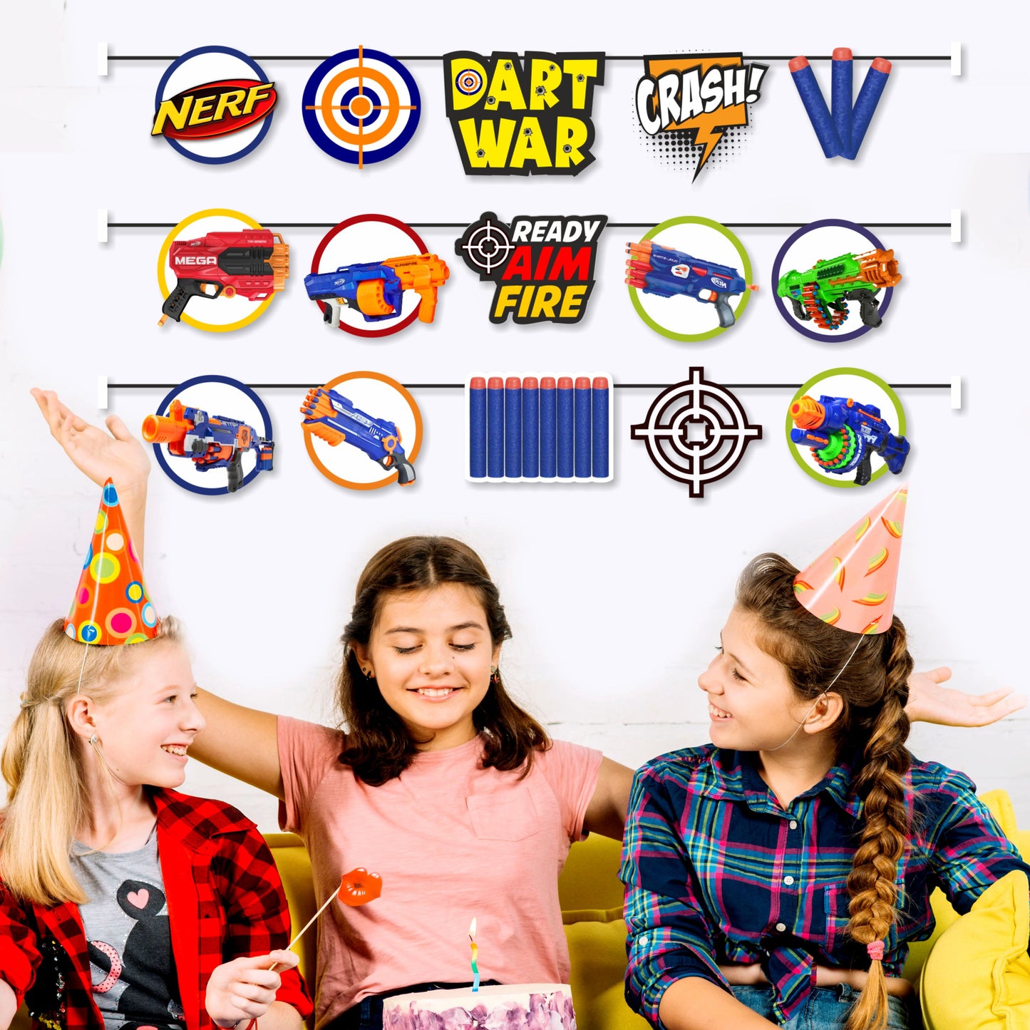 Nerf Gun Theme Character Bunting