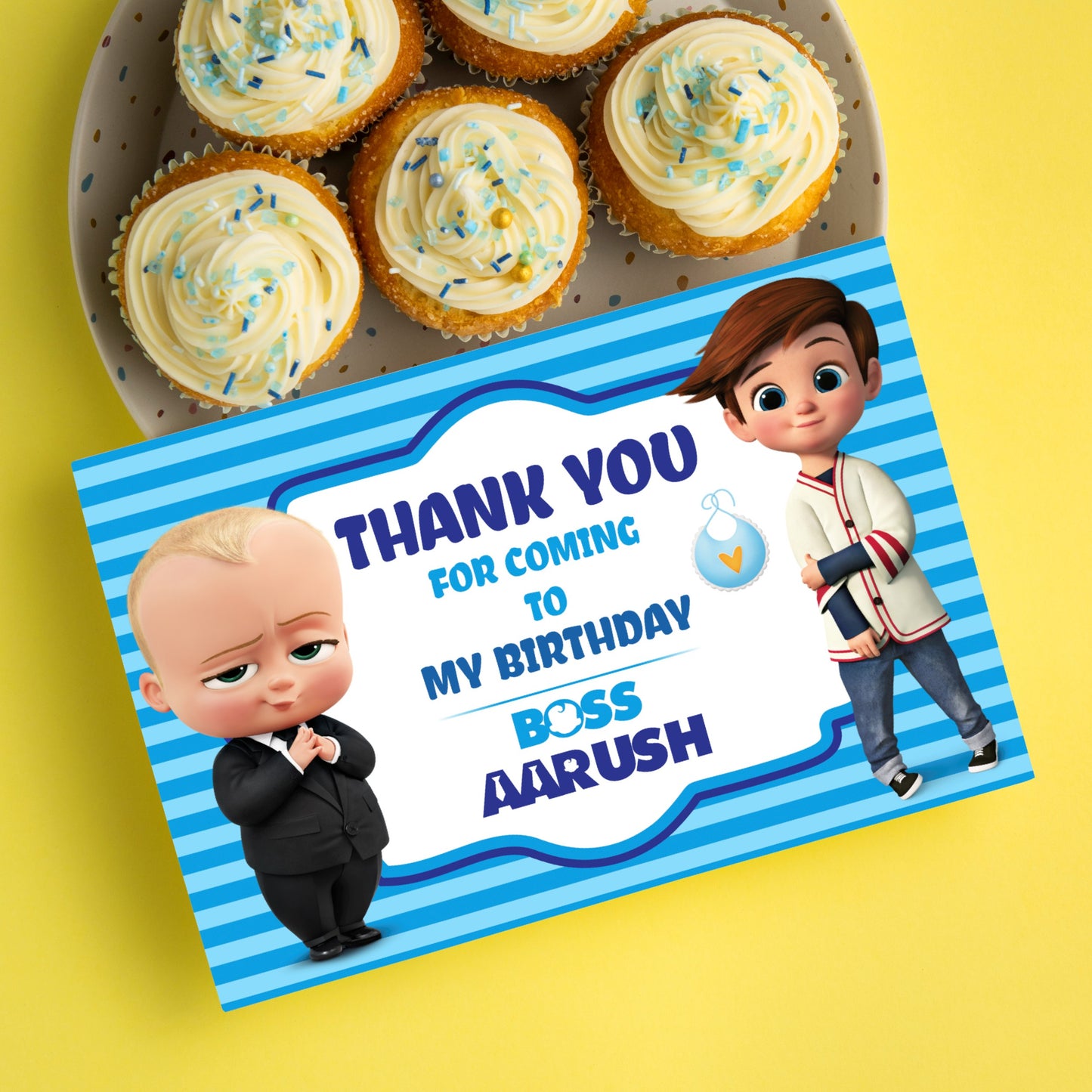 Boss Baby Theme Thank You Cards