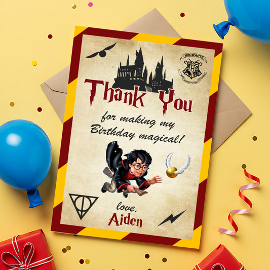 Harry Potter Theme Thank You Cards