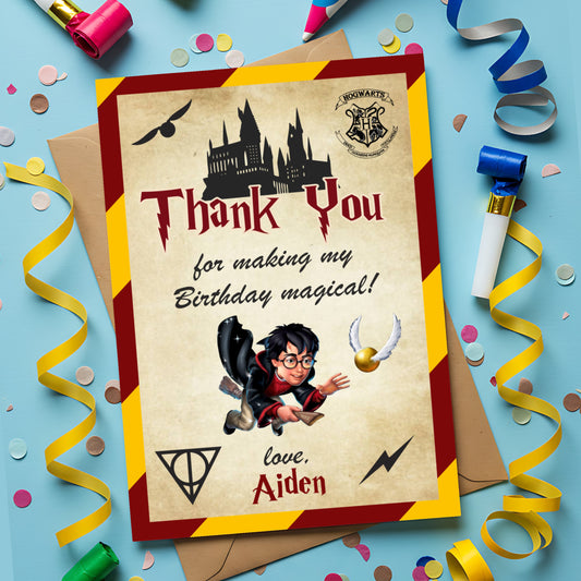 Harry Potter Theme Thank You Cards