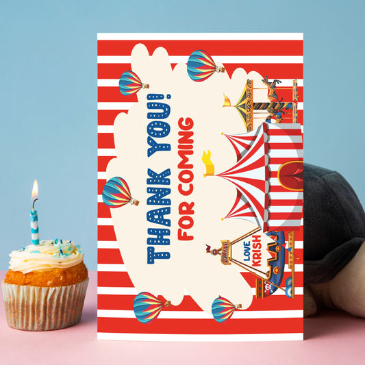 Carnival Theme Thank You Cards