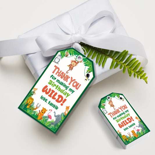 Jungle Theme Thank You Tag