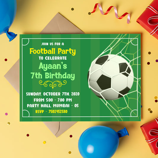 Football Theme Personalized Invite