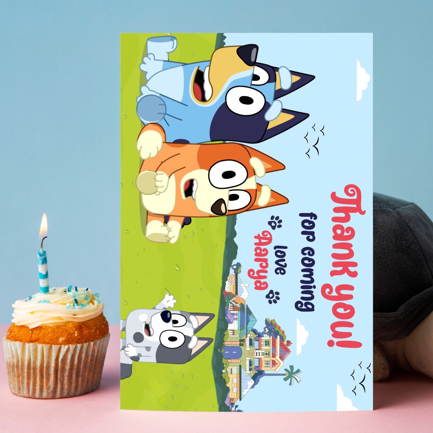 Bluey Theme Thank You Cards