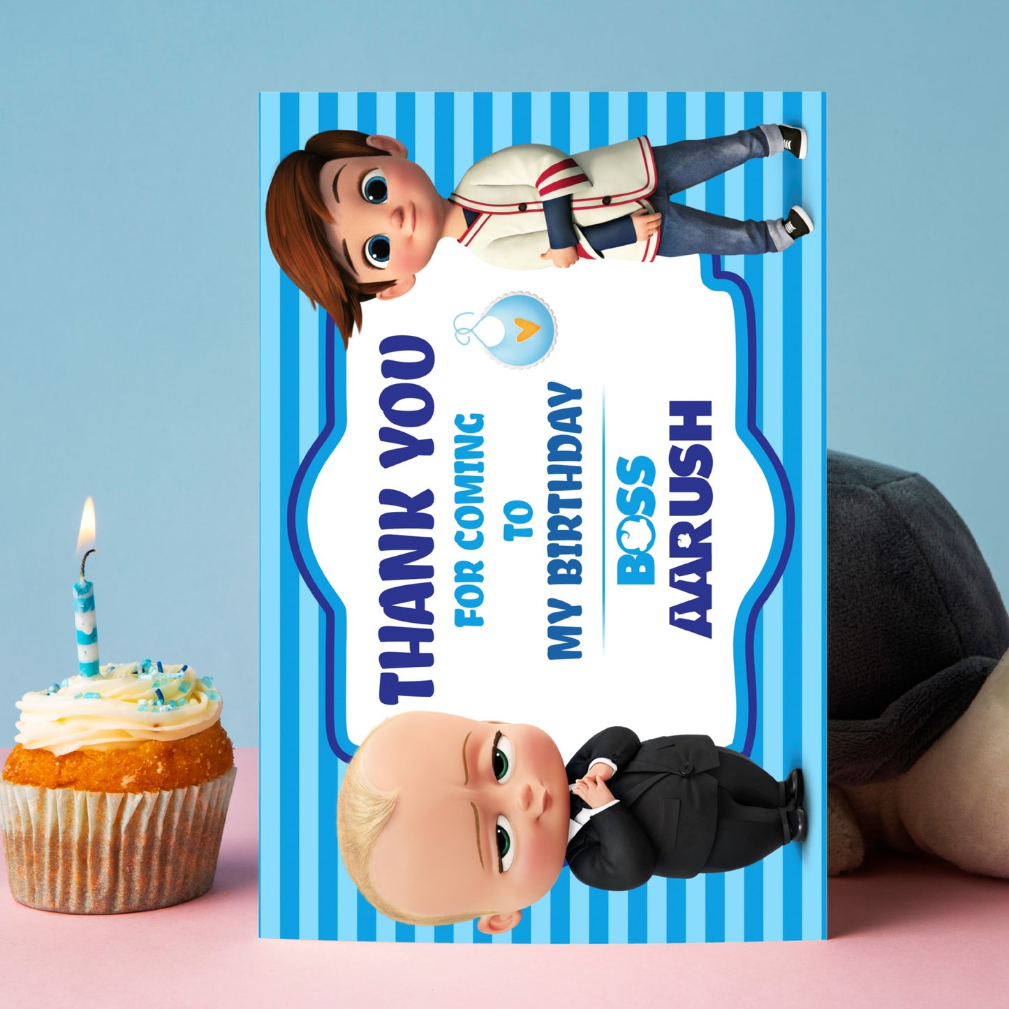 Boss Baby Theme Thank You Cards