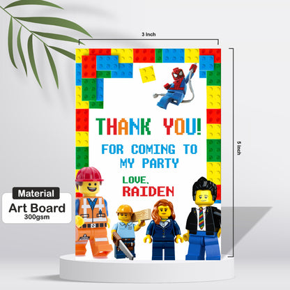 LEGO Theme Thank You Cards My Store