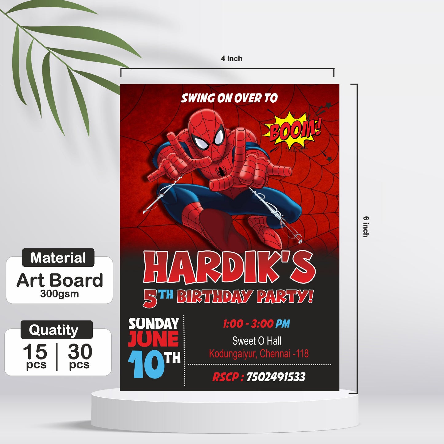 Spiderman Theme Invite