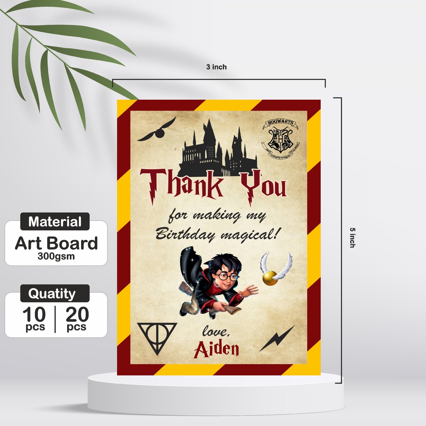 Harry Potter Theme Thank You Cards