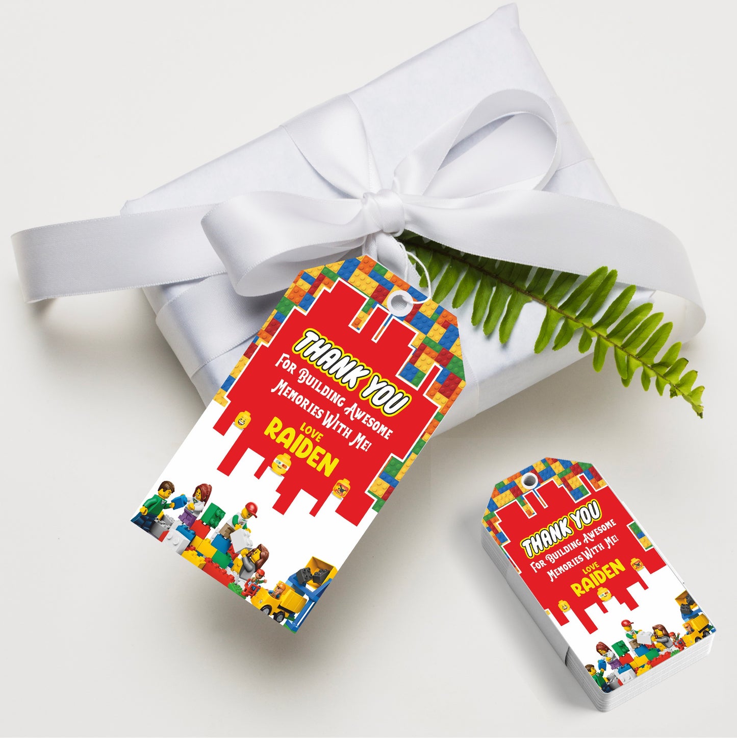 Lego Theme Thank You Tag