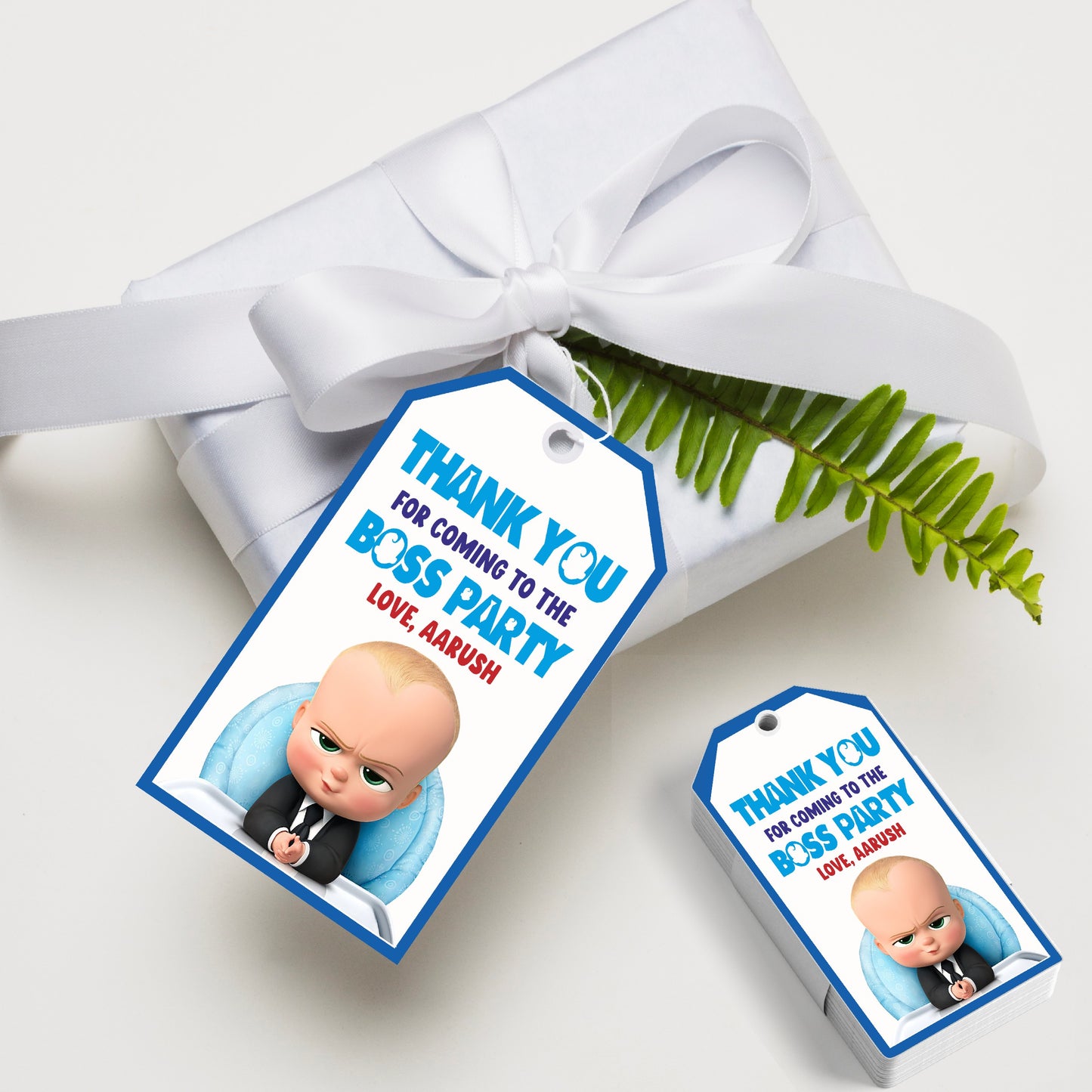 Boss Baby Theme Thank You Tag