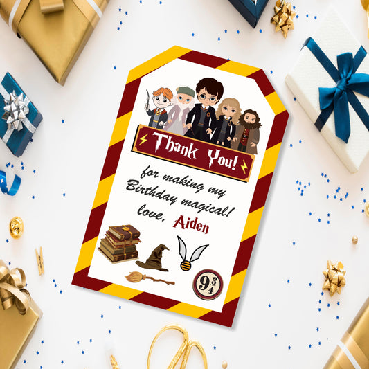 Harry Potter Theme Thank You Tag