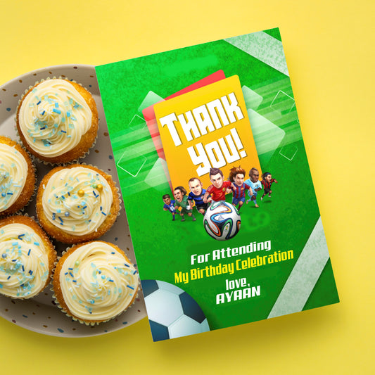 Football Theme Thank You Cards