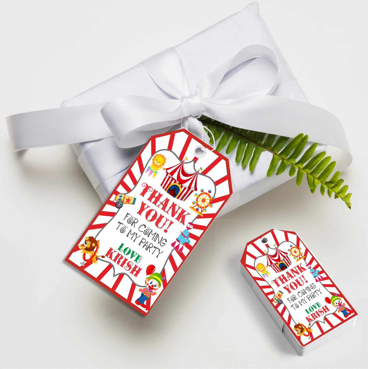 Carnival Theme Thank You Tag