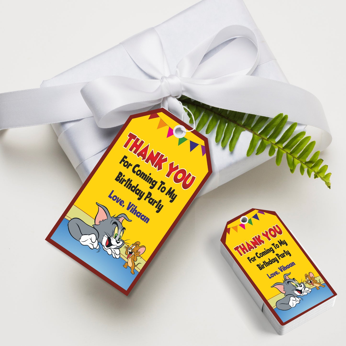 Tom & Jerry Theme Thank You Tag