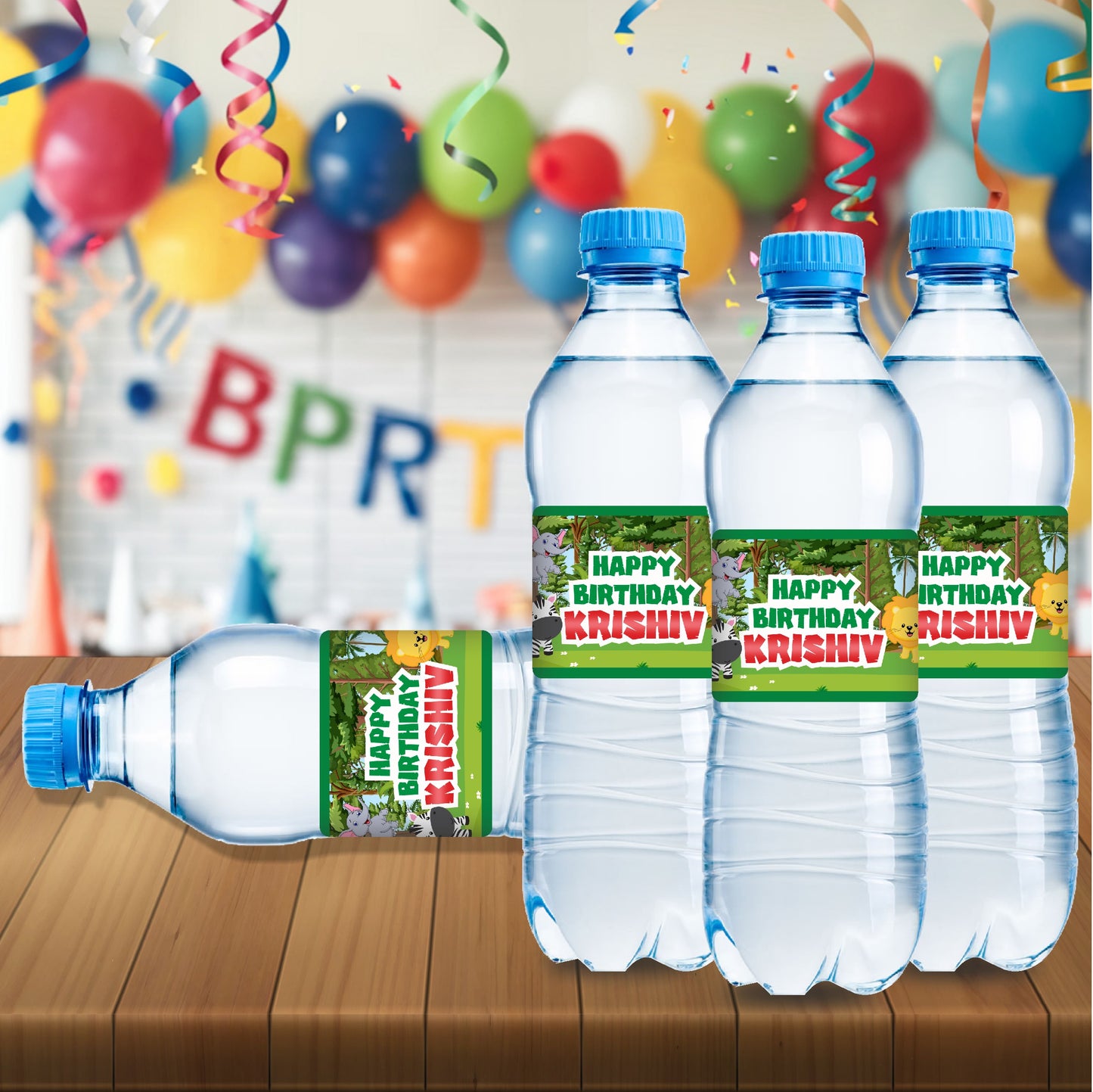 Jungle Theme Water Bottle Sticker