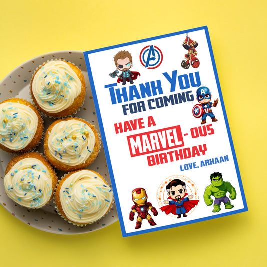 Avengers Theme Classic Thank You Cards