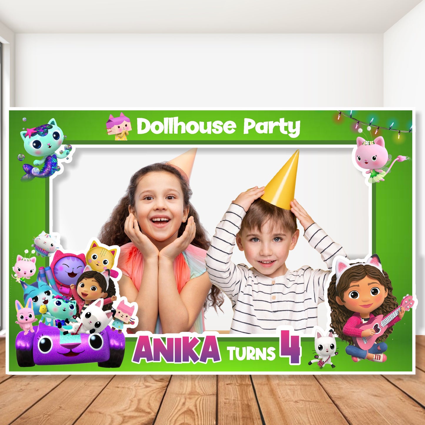Gabby’s Dollhouse Theme Personalized  Photobooth