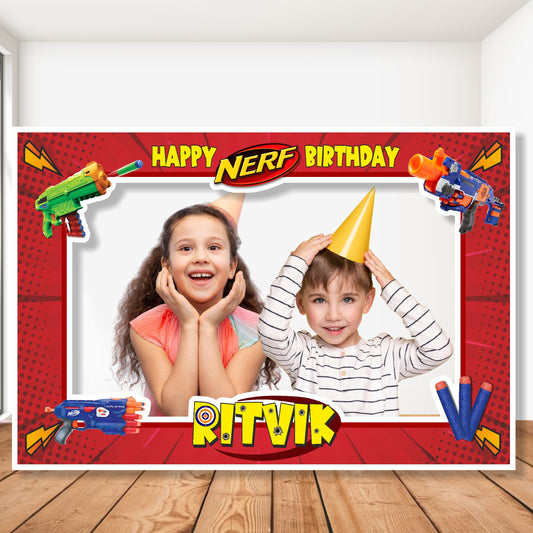 Nerf Gun Theme Personalized Photobooth
