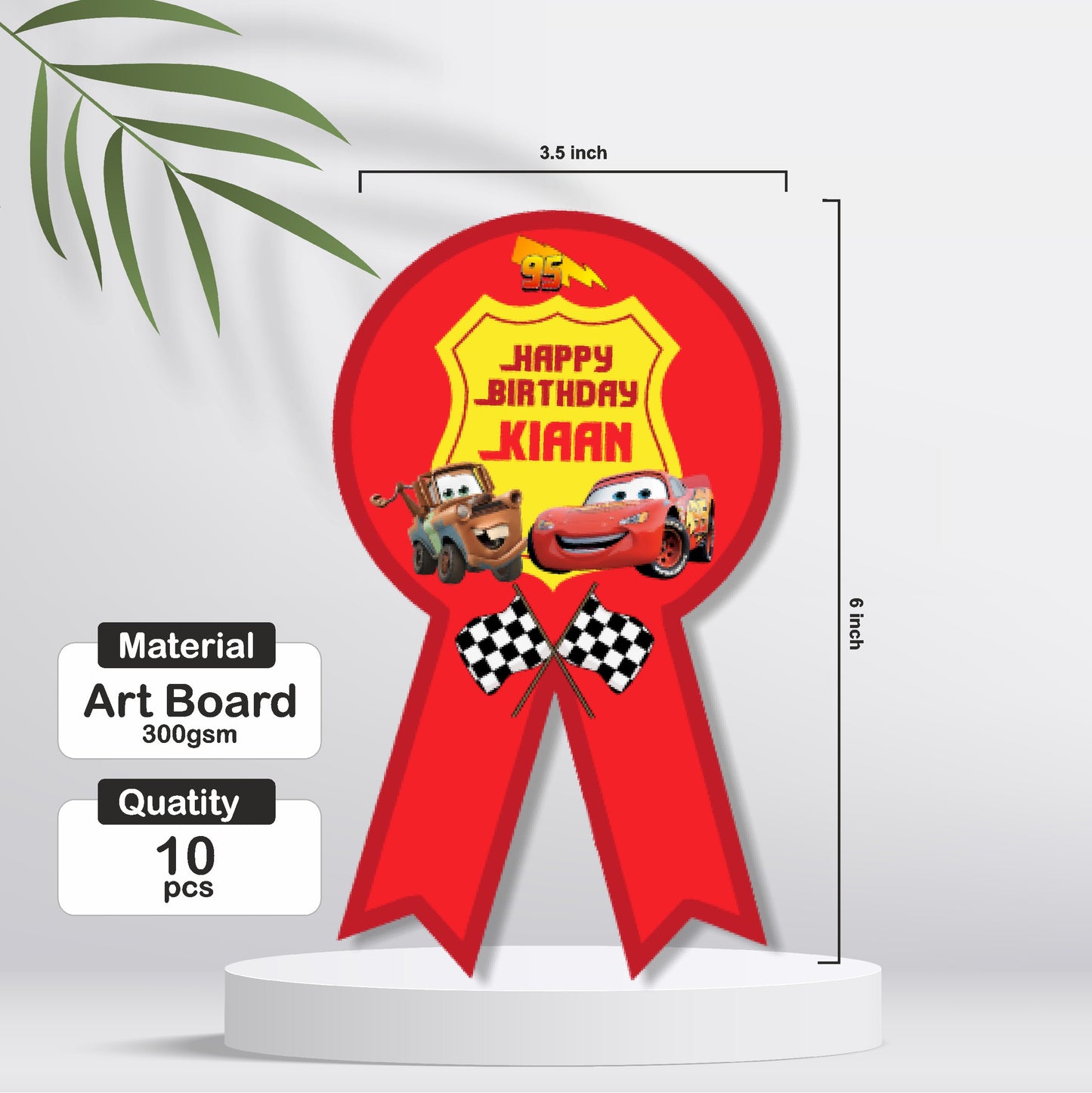 McQeen Car Theme Badge