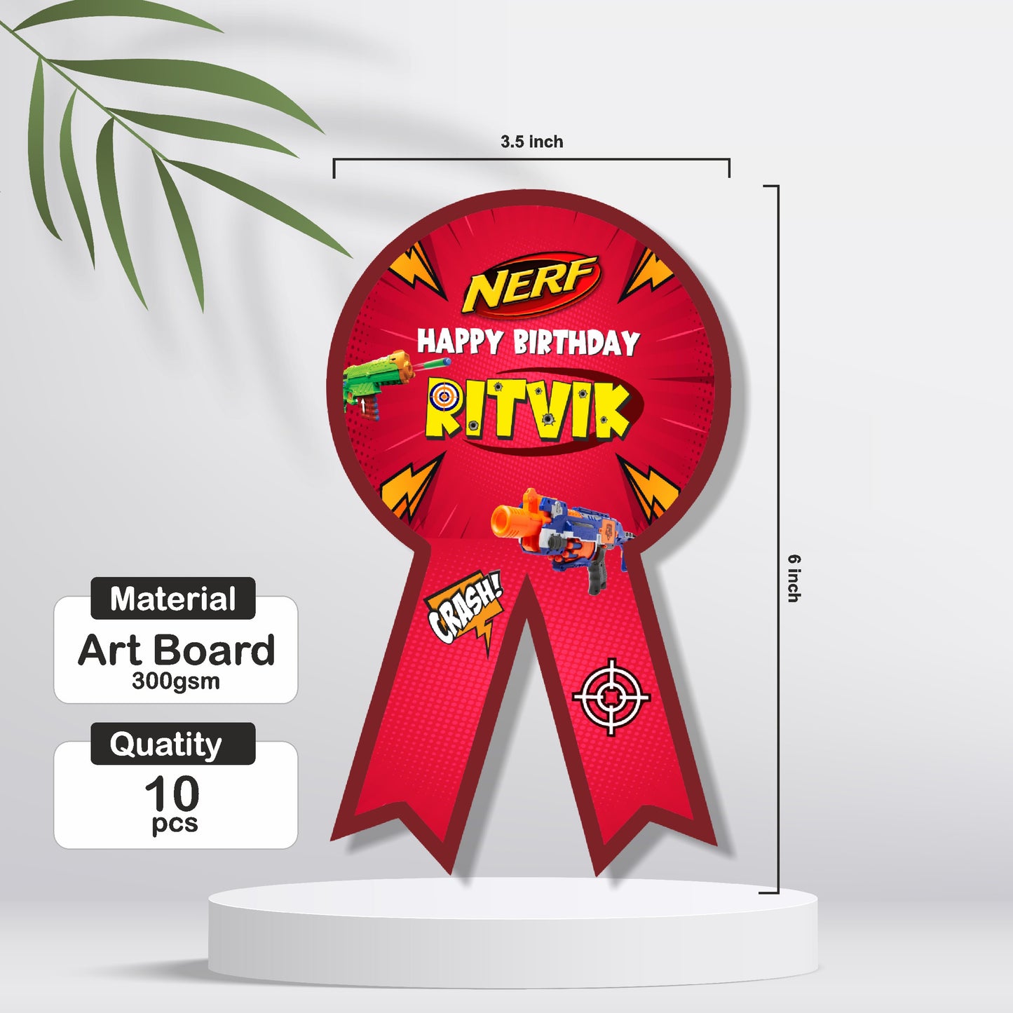 Nerf Gun Theme Badge