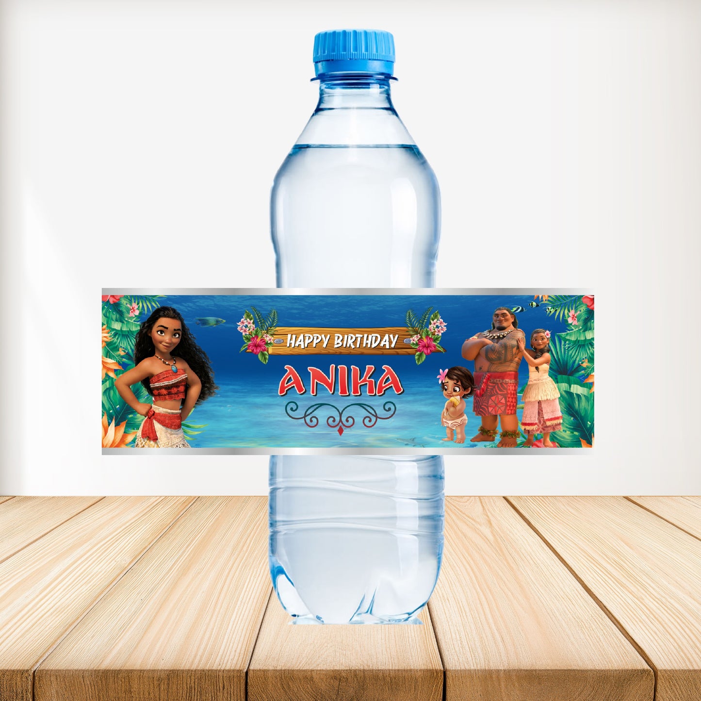 Moana Theme Water Bottle Sticker