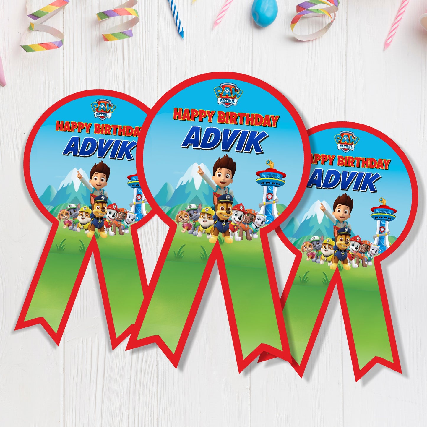 Paw Patrol Theme Badge