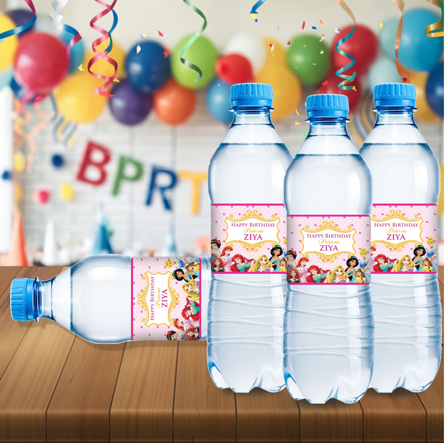Princess Theme Water Bottle Sticker