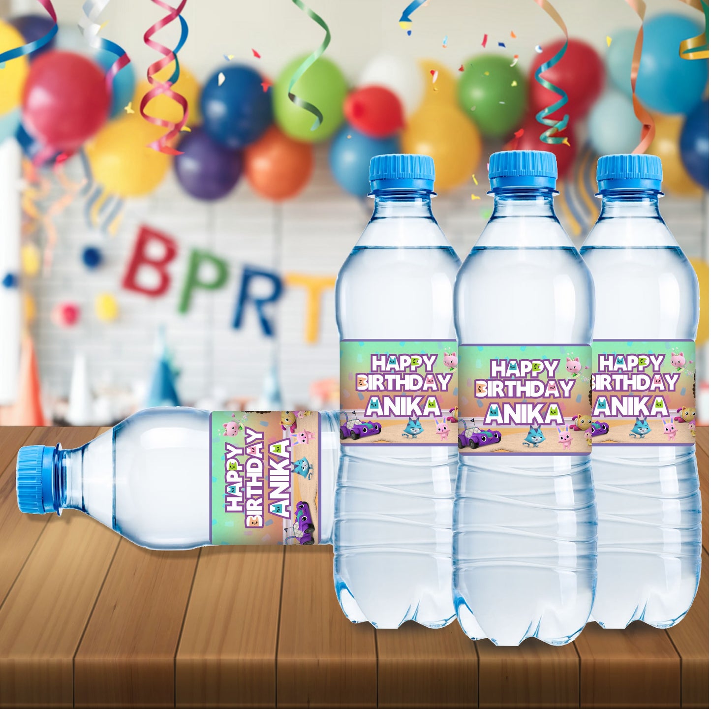 Gabby’s Dollhouse Theme Water Bottle Sticker