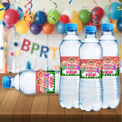 Cocomelon Theme Water Bottle Sticker My Store